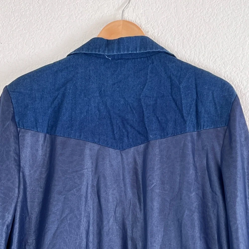TJ | Vintage blue button front bomber lightweight jacket women’s sz extr…